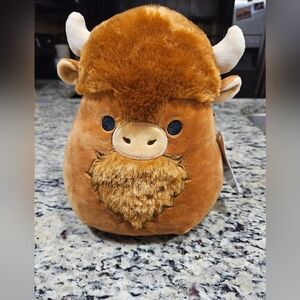 NWT Squishmallows 8" Wilfred Dunkie the Bison Buffalo Brown Fuzzy Plush Tag